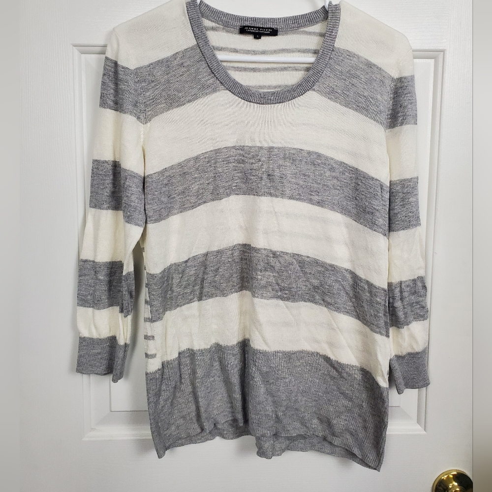 Jeanne Pierre Size Large Striped Sweater